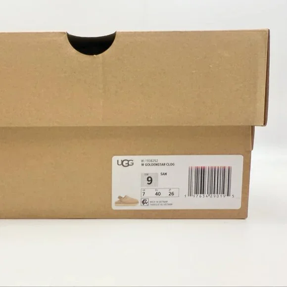 UGG Women's Goldenstar Slingback Clog Flats Sand Color NWB Size 9 - Picture 2 of 11